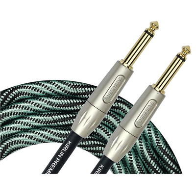 Kirlin Premium Wave Fabric Cable, Straight-Straight, Teal - 10ft