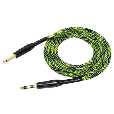 Kirlin Premium Wave Fabric Cable, Straight-Straight, Green - 10ft