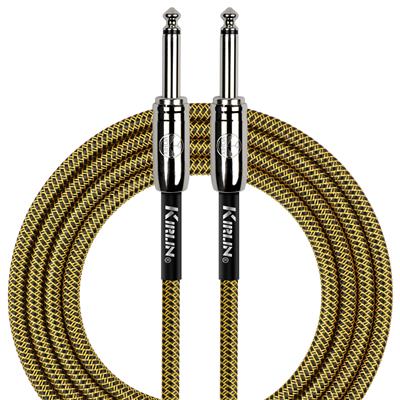 Kirlin Fabric Cable, Straight-Straight, Black/Yellow - 10ft