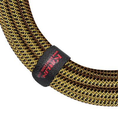 Kirlin Fabric Cable, Straight-Straight, Black/Yellow - 10ft