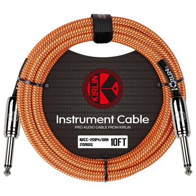 Kirlin Fabric Cable, Straight-Straight, Orange - 10ft