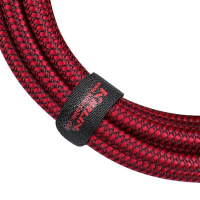 Kirlin Fabric Cable, Straight-Straight, Red - 10ft