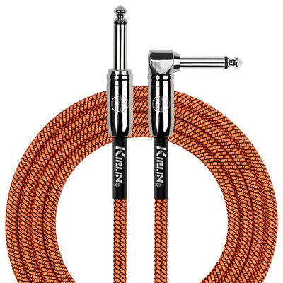 Kirlin Fabric Cable, Straight-Angle, Orange - 10ft