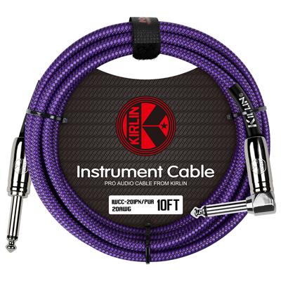 Kirlin Fabric Cable, Straight-Angle, Purple - 10ft