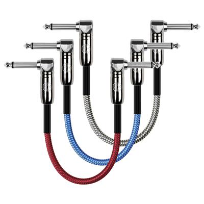 Kirlin Fabric Angled Patch Cables - 1ft (3-pack)