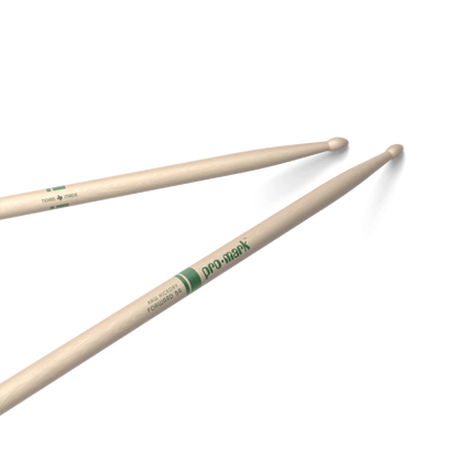 ProMark Classic Forward 5A Raw Hickory Drumstick - Oval Wood Tip