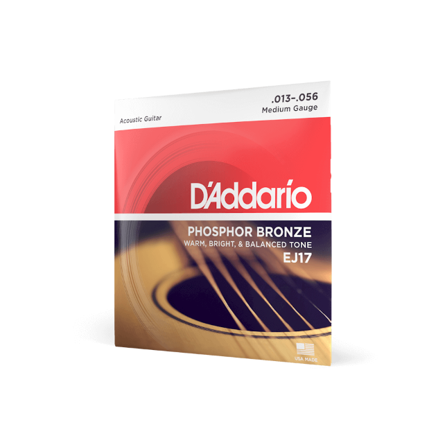 D'Addario 13-56 - Medium Phosphor Bronze Acoustic Guitar Strings