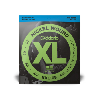 D'Addario EXL165 45-105 Nickel Wound Bass Guitar Strings