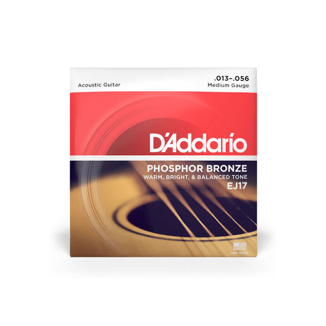 D'Addario 13-56 - Medium Phosphor Bronze Acoustic Guitar Strings