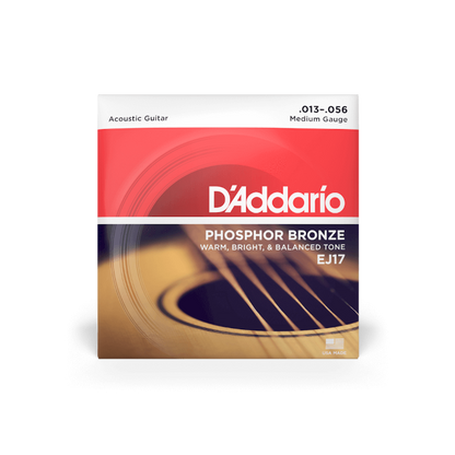 D'Addario 13-56 - Medium Phosphor Bronze Acoustic Guitar Strings