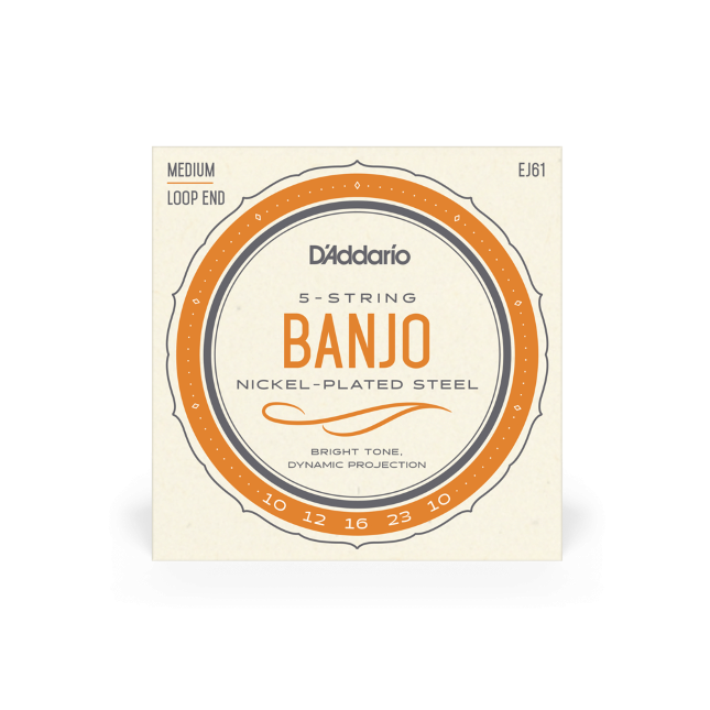 D'Addario Banjo Strings, Medium, Loop End