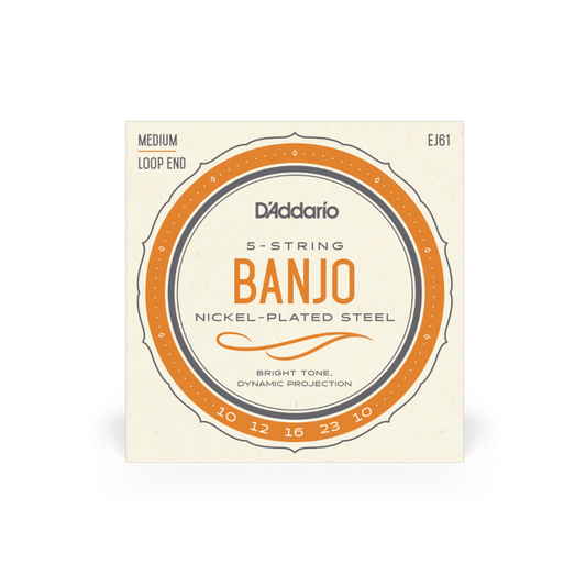 D'Addario Banjo Strings, Medium, Loop End