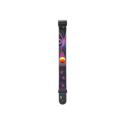 D'Addario Outrun Poly Guitar Strap - Neon Stars