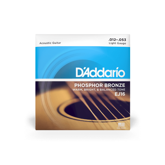 D'Addario 12-53 - Light Phosphor Bronze Acoustic Guitar Strings