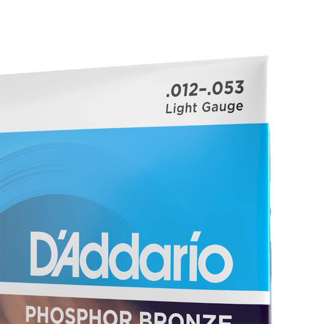 D'Addario 12-53 - Light Phosphor Bronze Acoustic Guitar Strings