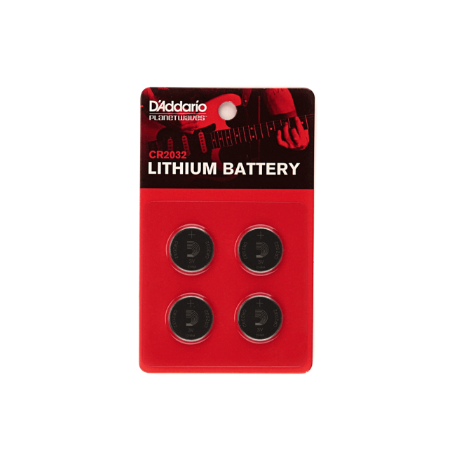 D'Addario Lithium CR2032 Battery (4-pack)