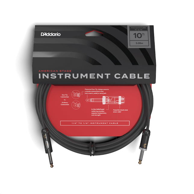 D'Addario American Stage Kill Switch Instrument Cable