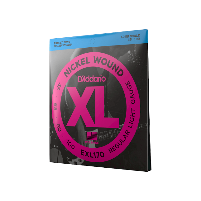 D'Addario EXL170 45-100 Nickel Wound Bass Guitar Strings