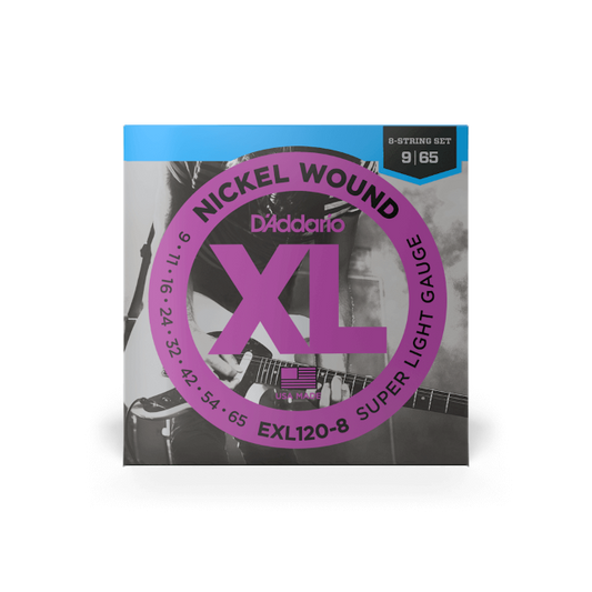 D'Addario EXL120-8 9-65 8-String Nickel Wound Electric Guitar Strings