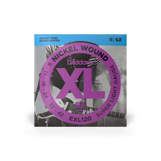 D'Addario EXL120 9-42 Nickel Wound Electric Guitar Strings