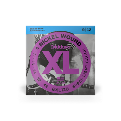 D'Addario EXL120 9-42 Nickel Wound Electric Guitar Strings