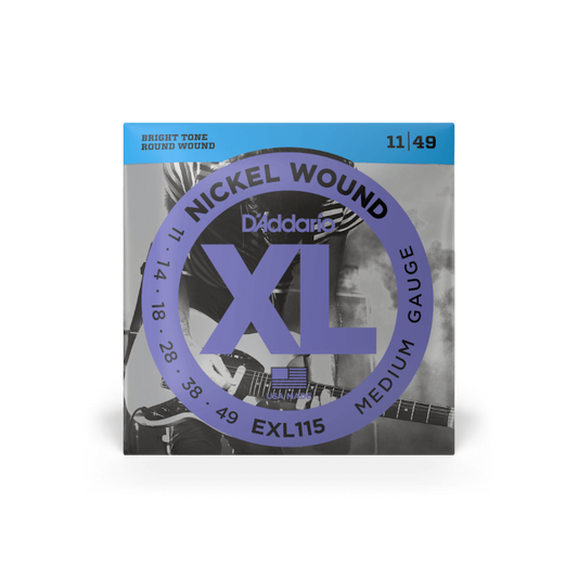 D'Addario EXL115 11-49 Nickel Wound Electric Guitar Strings