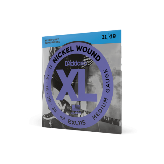 D'Addario EXL115 11-49 Nickel Wound Electric Guitar Strings