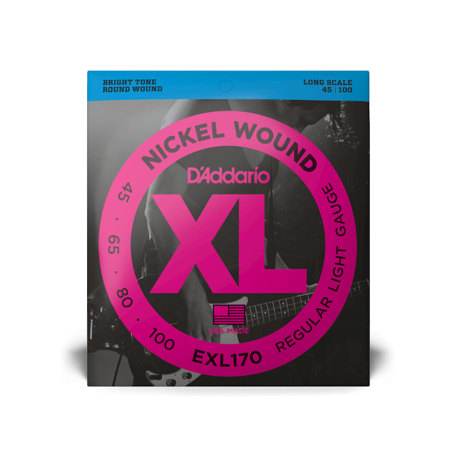 D'Addario EXL170 45-100 Nickel Wound Bass Guitar Strings