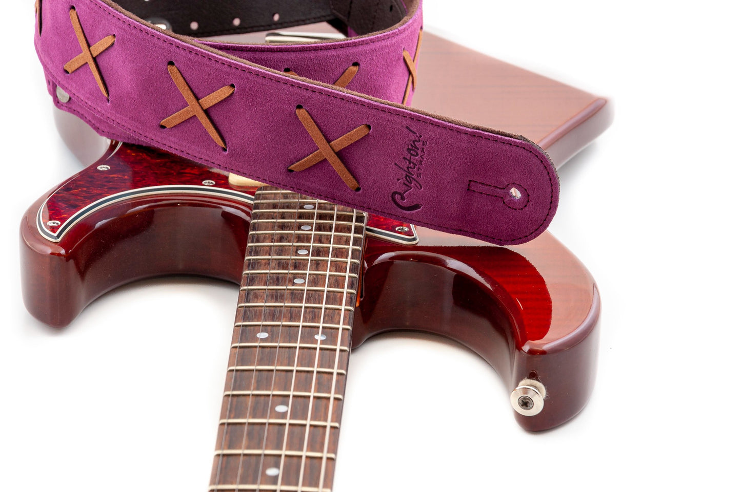 RightOn Legend D.G. Guitar Strap - Purple