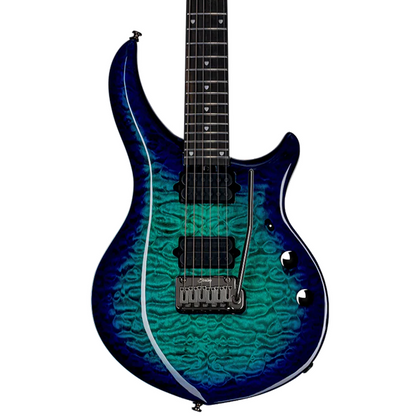 Sterling by Music Man Majesty Dimarzio - Quilted Maple Cerulean Paradise