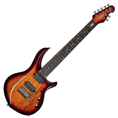 Sterling by Music Man Majesty 7 Dimarzio - Blood Orange Burst