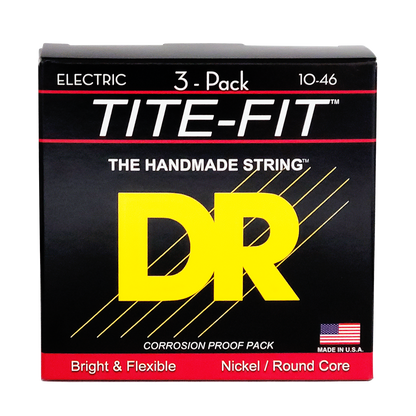 DR Tite-Fit Electric Guitar Strings - 3-Pack - 10-46