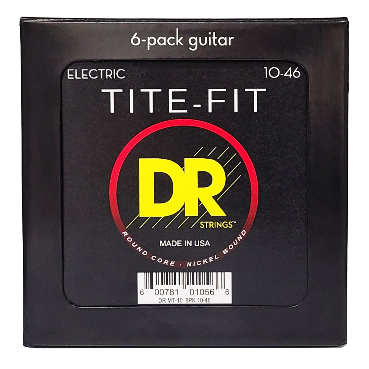DR Tite-Fit Electric Guitar Strings - 6-Pack - 10-46