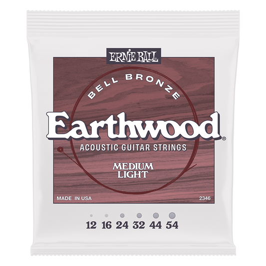 Ernie Ball Earthwood Bell Bronze Acoustic Guitar Strings - Medium Light 12-54