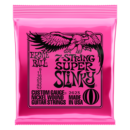 Ernie Ball Super Slinky 7-String Nickel Wound Electric Guitar Strings - 09-52