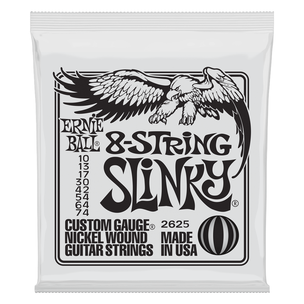 Ernie Ball 8-String Slinky Nickel Wound Electric Guitar Strings - 10-74