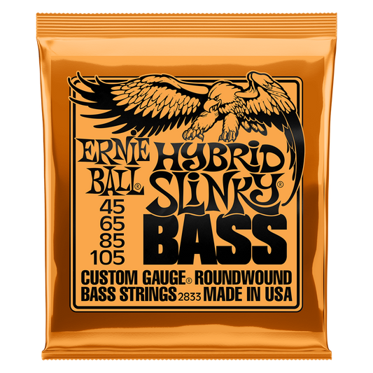 Ernie Ball Hybrid Slinky Nickel Wound Bass Guitar Strings - 45-105