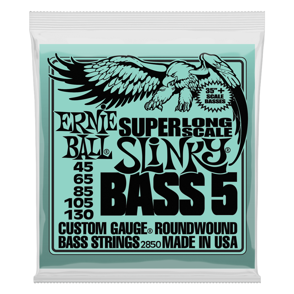 Ernie Ball Super Long Scale Slinky 5-String Bass Strings - 45-130