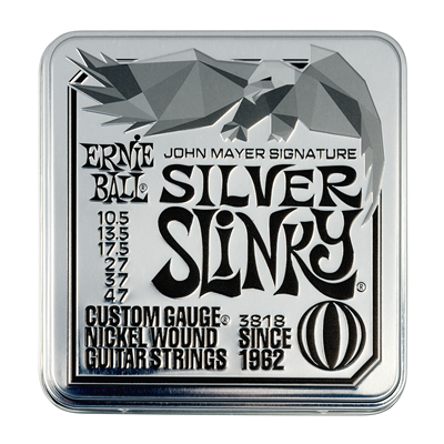 Ernie Ball John Mayer Silver Slinkys 10.5-47 3-Pack Tin