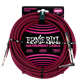 Ernie Ball Braided Instrument Cable 25ft Straight/Angle - Red