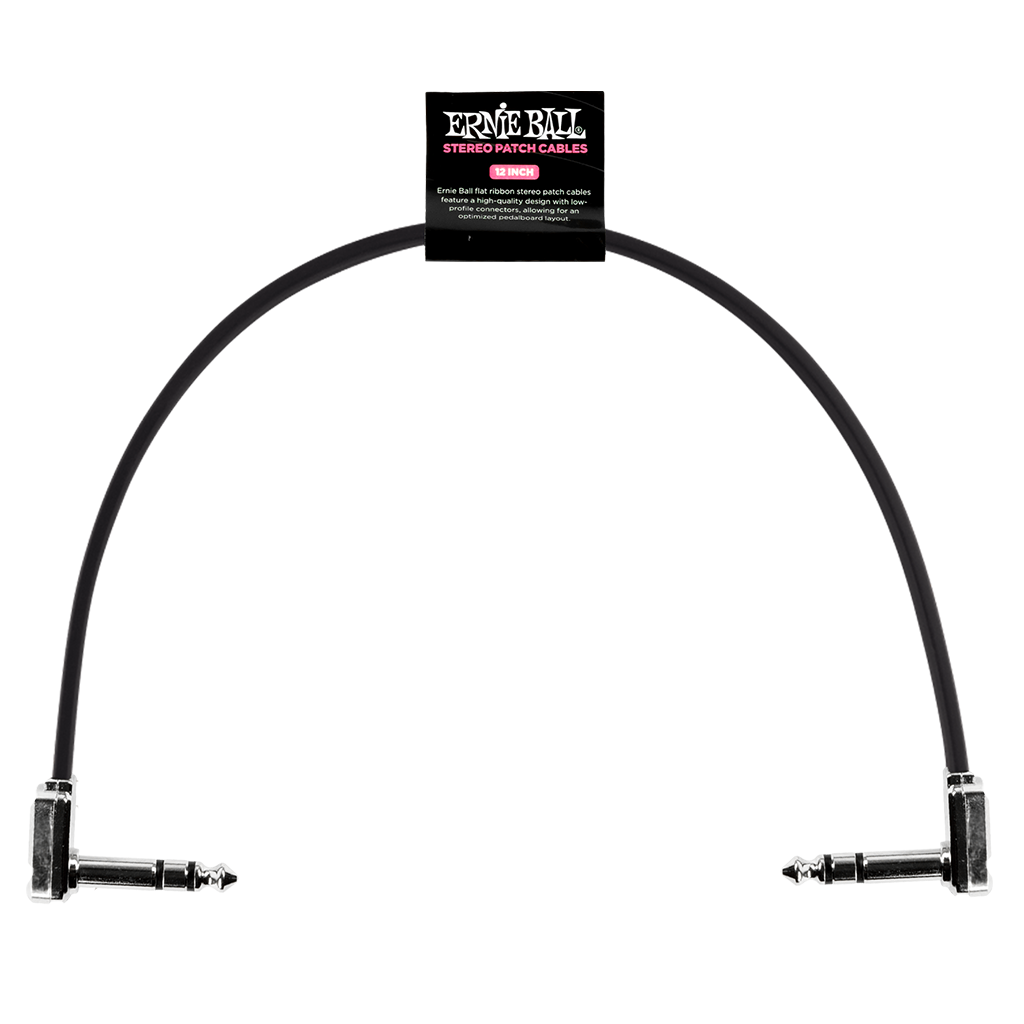 Ernie Ball Flat Ribbon Stereo Patch Cable - 12"