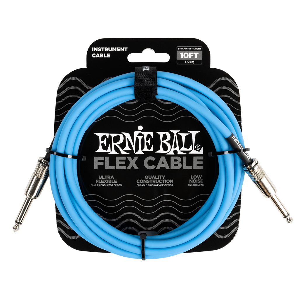 Ernie Ball Flex Instrument Cable 10ft - Blue