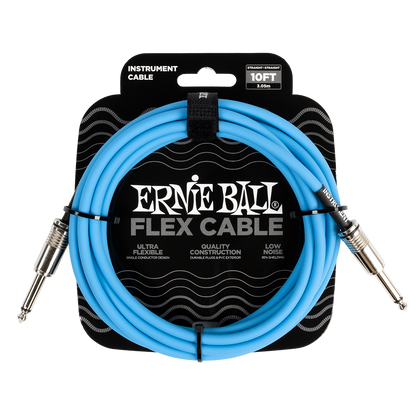 Ernie Ball Flex Instrument Cable 10ft - Blue