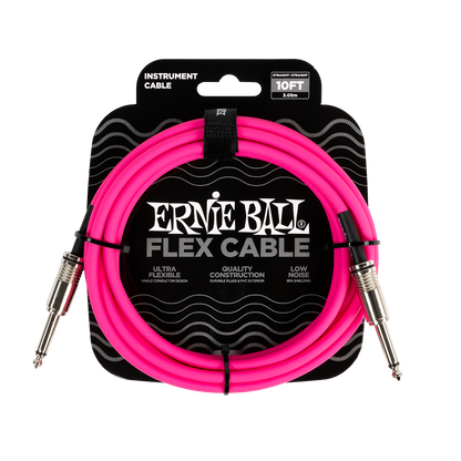 Ernie Ball Flex Instrument Cable 10ft - Pink