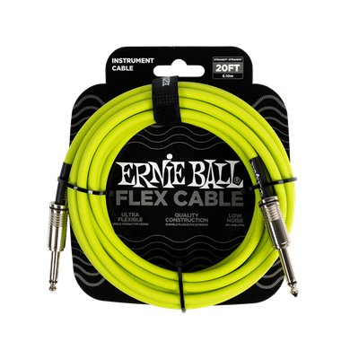 Ernie Ball Flex Instrument Cable 20ft - Green