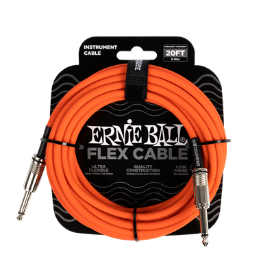Ernie Ball Flex Instrument Cable 20ft - Orange