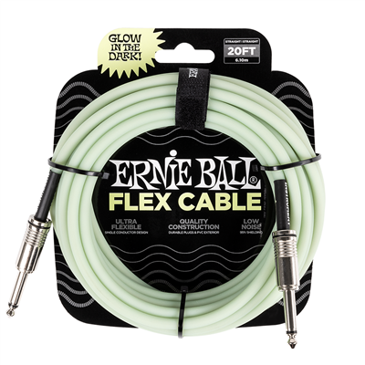 Ernie Ball Flex Instrument Cable 20ft - Glow-in-the-Dark