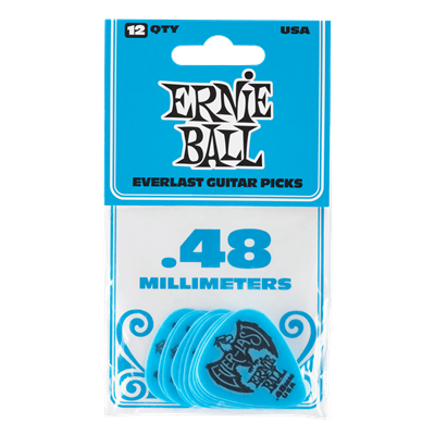 Ernie Ball Everlast Picks 12-Pack - Blue 0.48mm