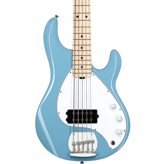 Sterling by Music Man SUB Stingray RAY5 5-String - Chopper Blue w/ Maple