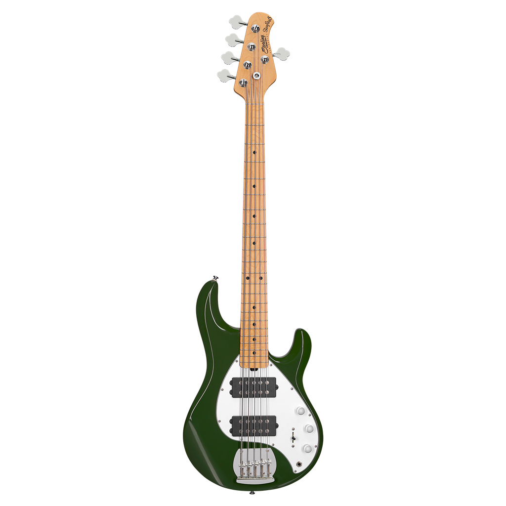 Sterling by Music Man SUB Stingray RAY5 HH 5-String - Olive w/ Maple